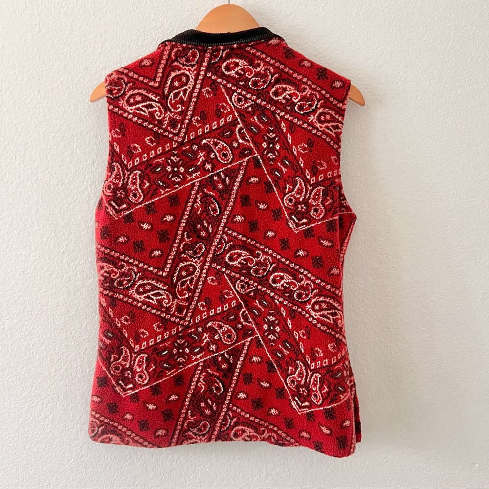 Vintage Coldwater Creek Bandana Sherpa and Corduroy Vest Sz S - Picture 5 of 5
